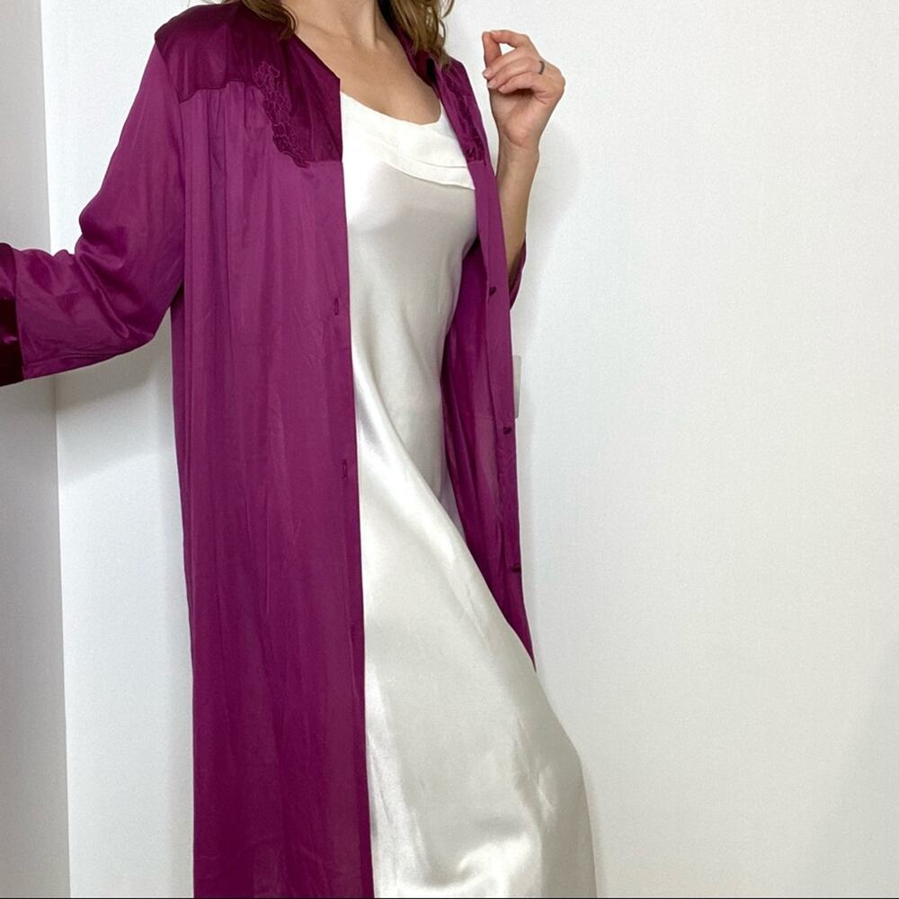 Vintage Vanity Fair purple mumu coloratura robe NWT USA medium